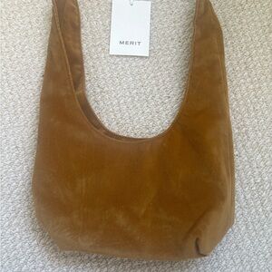 Merit Corduroy Shoulder Cosmetic Bag in Brown